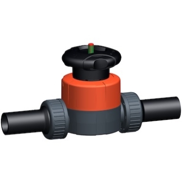 +GF+514型隔膜閥，PVC-U 帶PE100 SDR11電熔焊對(duì)焊端 公制