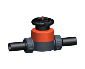 +GF+514型隔膜閥，PVC-U 帶PE100 SDR11電熔焊對焊端 公制